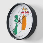 Horloge Carte irlandaise de la nation celtique (Angle)
