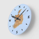 Horloge Carte Irlande (Angle)