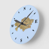 Horloge Carte Kazakhstan (Angle)