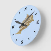 Horloge Carte Maroc (Angle)