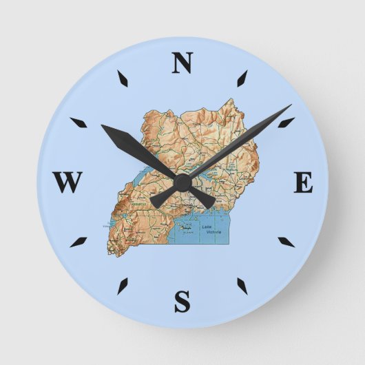 Horloge Carte Ouganda (Recto)
