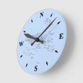 Horloge Carte Polynésie Française (Angle)