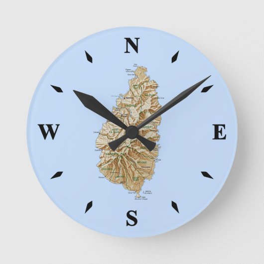 Horloge Carte Sainte-Lucie (Recto)