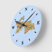 Horloge Carte Tadjikistan (Angle)