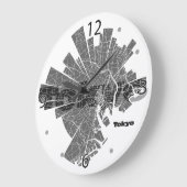 Horloge Carte Tokyo (Angle)