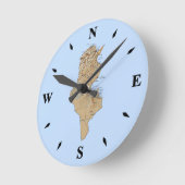 Horloge Carte Tunisie (Angle)