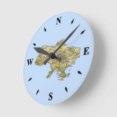 Horloge Carte Ukraine (Angle)