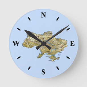 Horloge Carte Ukraine