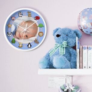 Horloge Cartoon Critters Enfants et bébés personnalisé ble