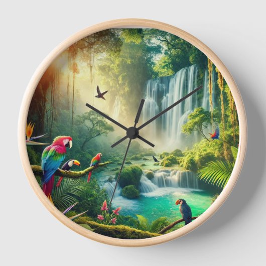 Horloge Cascade tropicale (Recto)