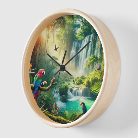 Horloge Cascade tropicale (Angle)