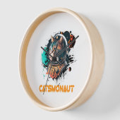 Horloge Catsmonaute Astronaut Chat Ou Chat Spatial (Angle)