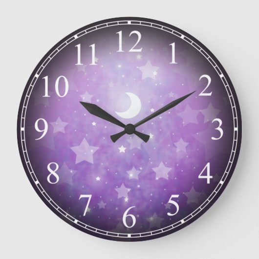 Horloge Céleste Rêveuse Étoiles et Lune (Recto)