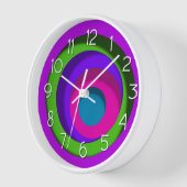 Horloge Cercles colorés (Angle)