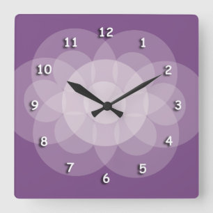 Horloge - Cercles d'intersection en violet