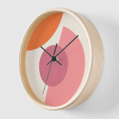 Horloge Cercles géométriques Abstraits chic Motif d'art mo (Angle)