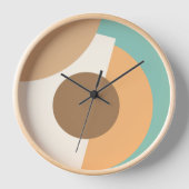Horloge Cercles géométriques Abstraits chic Motif d'art mo (Recto)