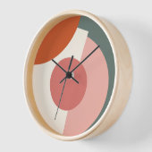 Horloge Cercles géométriques Abstraits chic Motif d'art mo (Angle)