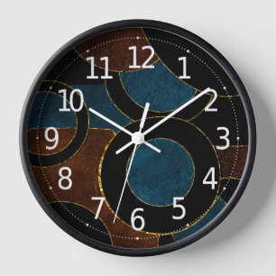 Horloge Cercles géométriques Abstraits Parties scintillant