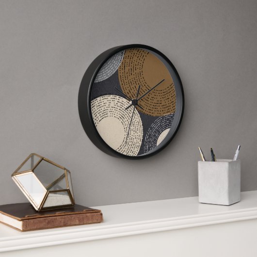 Horloge Cercles gris Brown minimalistes (Bureau)