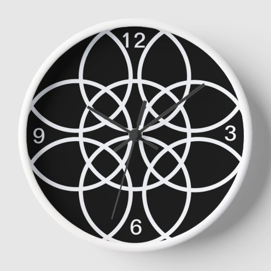 Horloge Cercles spiraux blancs (Recto)