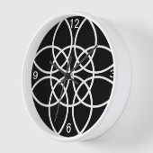 Horloge Cercles spiraux blancs (Angle)