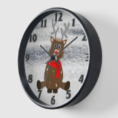 Horloge Cerf de Noël (Angle)