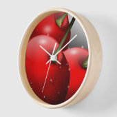 Horloge Cerises avec gouttes de ragoût (Angle)