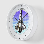 Horloge C'est l'heure de lancement Navette spatiale Discov (Angle)