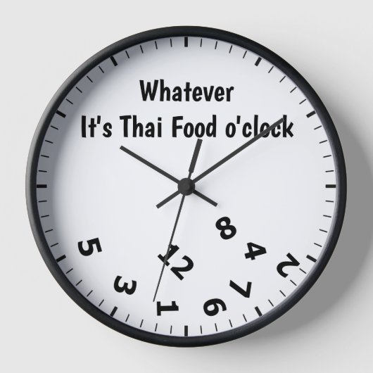Horloge C'est Thai Food O'clock Humorisore Thai Restaurant (Recto)