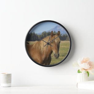 Horloge Chaîne des Cascades   Cheval châtaigne