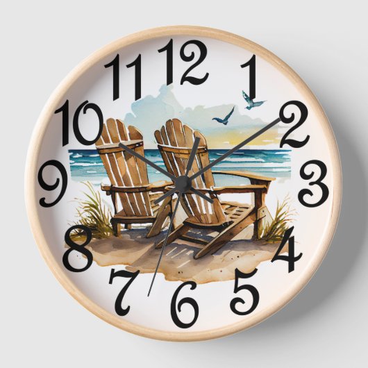 Horloge Chaises de plage  (Recto)