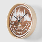 Horloge Chalet Cabane Grange Rustique | Nom de Famille Per (Angle)