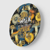 Horloge Champignon Sauvage Doré (Angle)