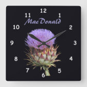 Horloge - Chardon avec nom (Recto)