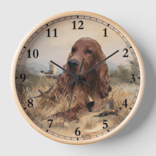 Horloge Chasse de Setter irlandais faisan, Art
