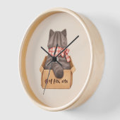 Horloge Chat dans la boîte (Angle)