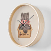 Horloge Chat dans la boîte (Angle)