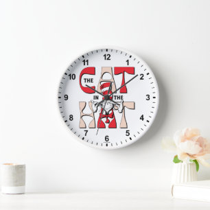 Horloge Chat dans le Casquette   Le Chat Silly Dans Le Cas