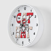 Horloge Chat dans le Casquette | Le Chat Silly Dans Le Cas (Angle)