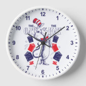 Horloge Chat dans le Casquette | Lecture de livres (Recto)