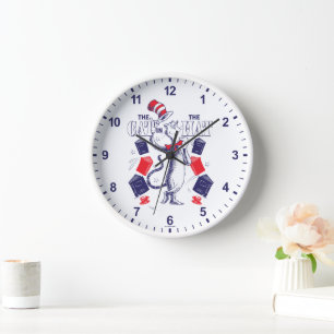 Horloge Chat dans le Casquette   Lecture de livres