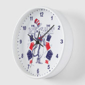 Horloge Chat dans le Casquette | Lecture de livres (Angle)