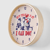 Horloge Chat dans le Casquette | Mais Je Ne Peux Pas Faire (Angle)