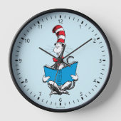 Horloge Chat en lecture Casquette (Recto)