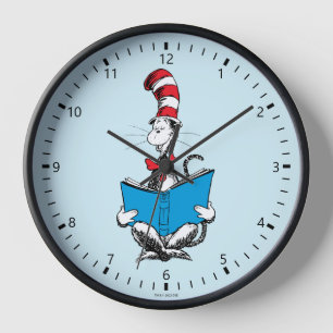 Horloge Chat en lecture Casquette