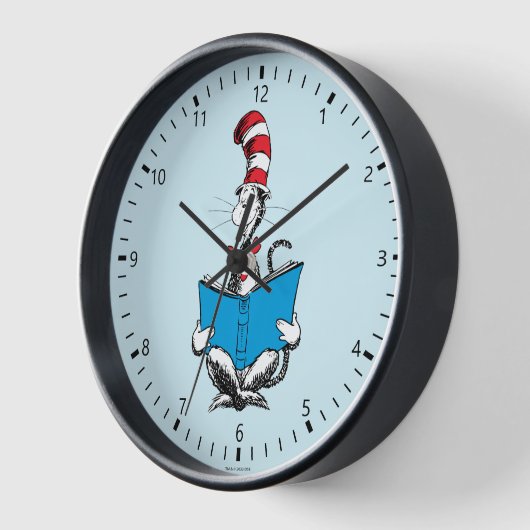 Horloge Chat en lecture Casquette (Angle)