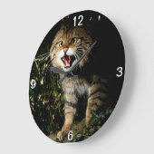 Horloge - chat sauvage écossais (Angle)