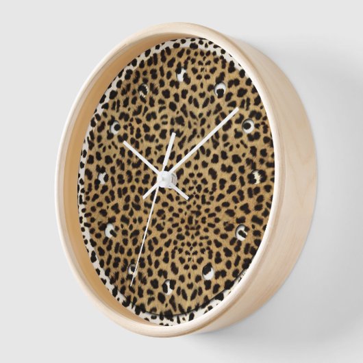 Horloge Cheetah Print pattern  (Angle)