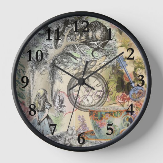 Horloge Cheshire Chat Alice Wonderland Classic (Recto)